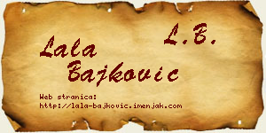 Lala Bajković vizit kartica